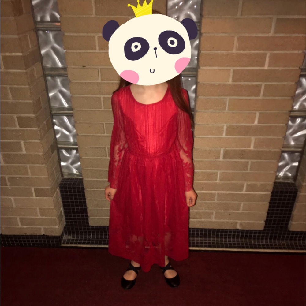 Girls red dress